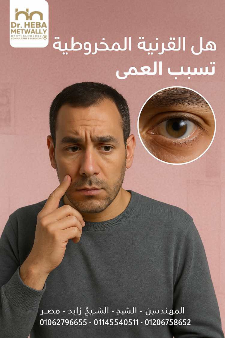 هل القرنية المخروطية تسبب العمى